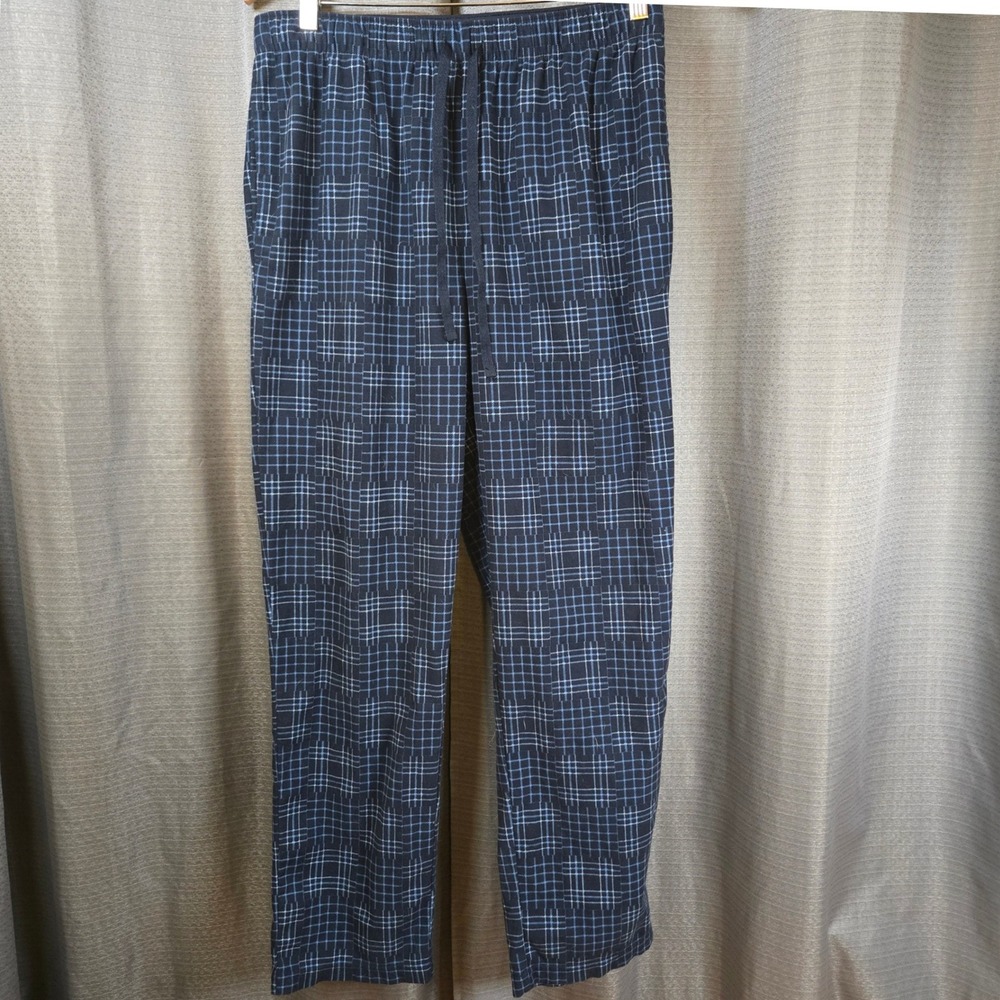 Nautica Mens Pajama Pants 2 Pack Plaid Navy Blue Red Sleepwear Size M - Picture 6 of 9